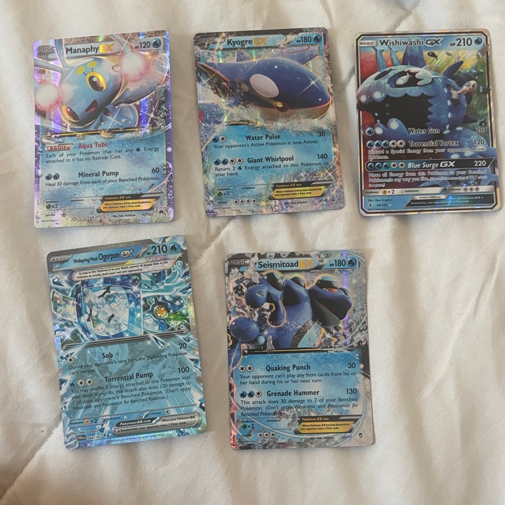 Pokemon Water Ex and Gx Set